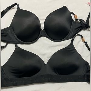 pink victorias secret 36D black bra bundle